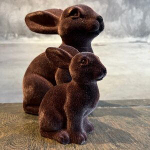 Hase aus Samt "Schoko"