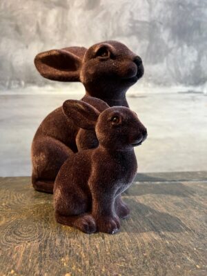 Hase aus Samt "Schoko"